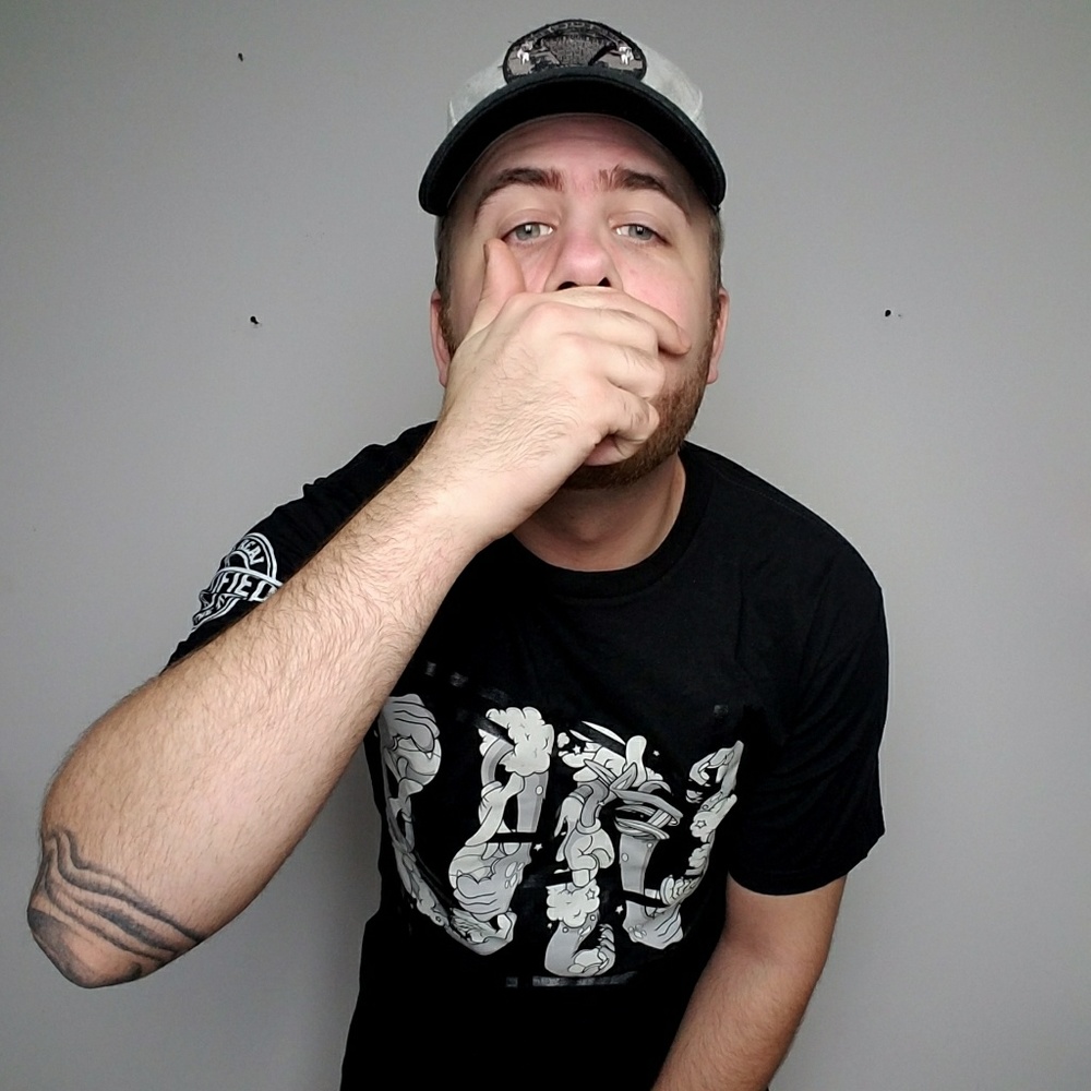 Popped Space Jam Hands Graphic Tee Black And White